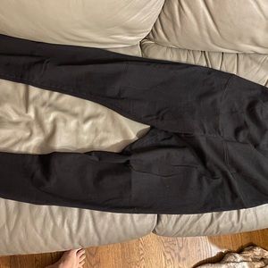 Black Old Navy Fleece Lined Maternity Leggings